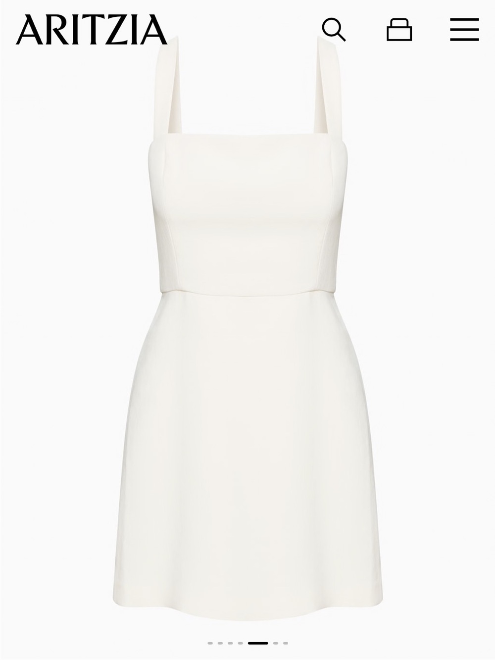 Wilfred Cream Square-Neck Mini Dress